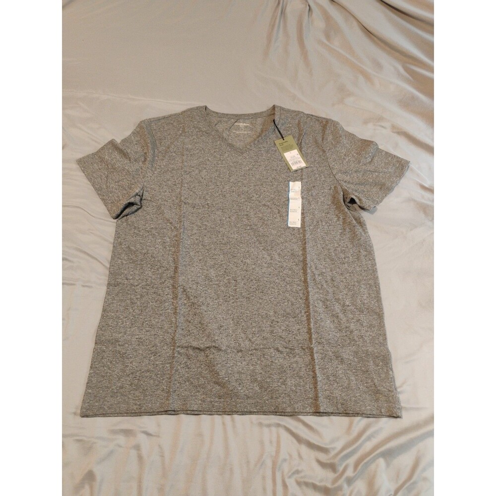 Goodfellow Mens Large Short Sleeve V-Neck Standard Fit T-Shirt Gray